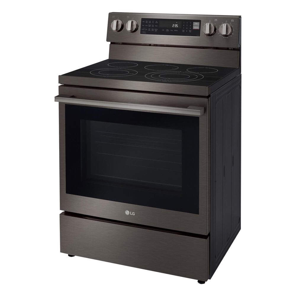 LG 6.3 Cu. Ft. Freestanding Electric Range in PrintProof Black Stainless Steel, , large