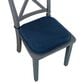 Timberlake Plush Chair Cushion in Navy (Set of 6), , large