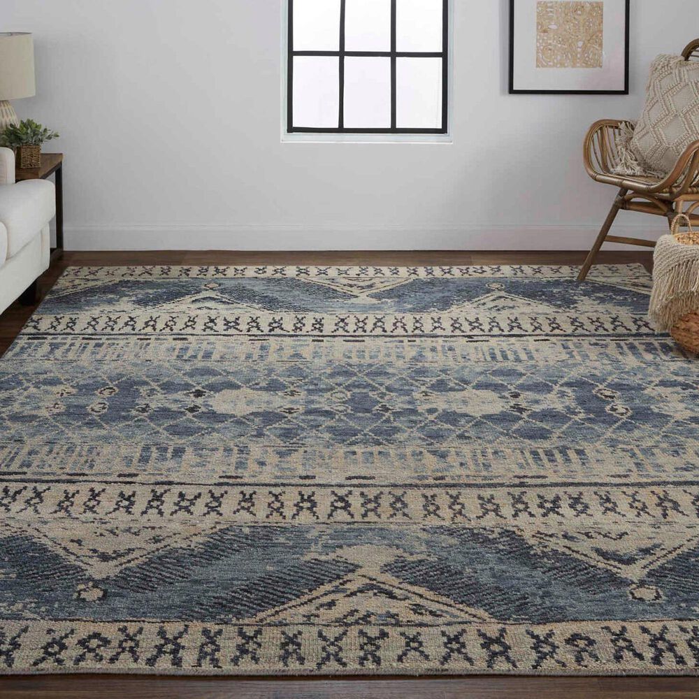Feizy Palomar 6572F 3&#39;6&quot; x 5&#39;6&quot; Blue Area Rug, , large