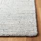 Safavieh Micro-Loop MLP176F 8" x 10" Light Grey and Ivory Area Rug, , large