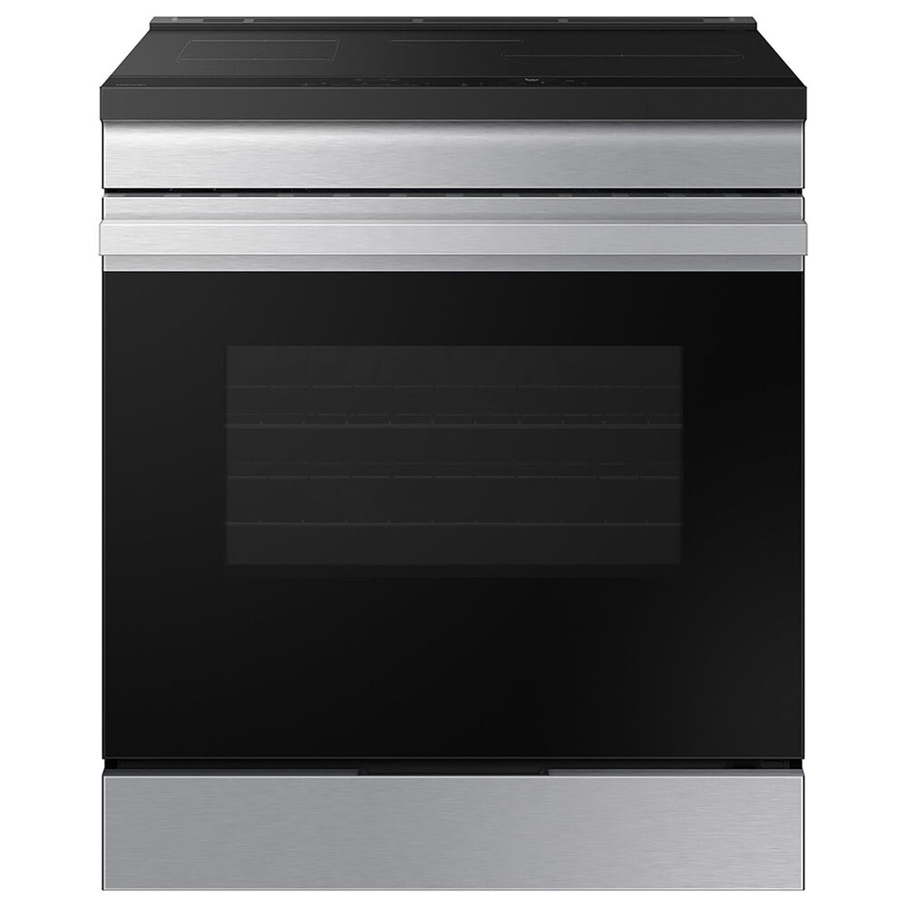 Samsung Bespoke Bespoke 6.3 Cu. Ft. Smart Slide-In Induction Electric Range with Anti-Scratch Glass Cooktop in Stainless Steel, , large