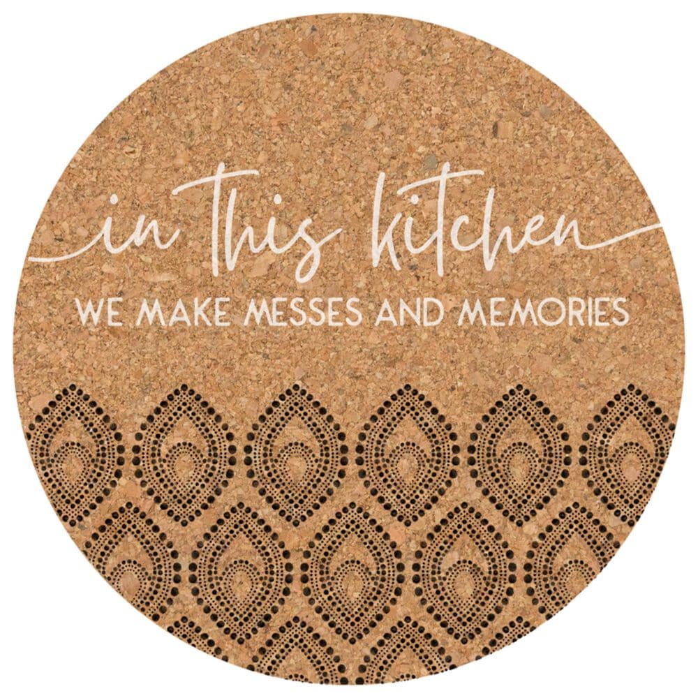 Carson Gifts Messes and Memories Cork Trivet in Multicolor, , large