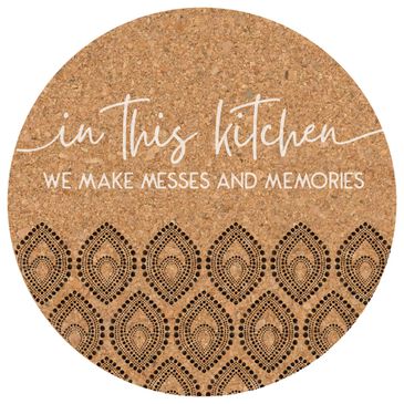 Carson Gifts Messes and Memories Cork Trivet in Multicolor, , large