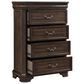 New Heritage Design Lyndhurst 5-Piece Queen Bedroom Set in Walnut Brown, , large
