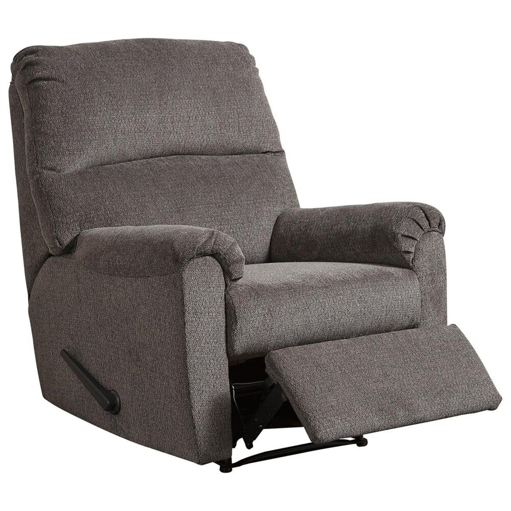 Ashley Nerviano Manual Zero Wall Recliner in Gray, , large