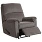 Ashley Nerviano Manual Zero Wall Recliner in Gray, , large