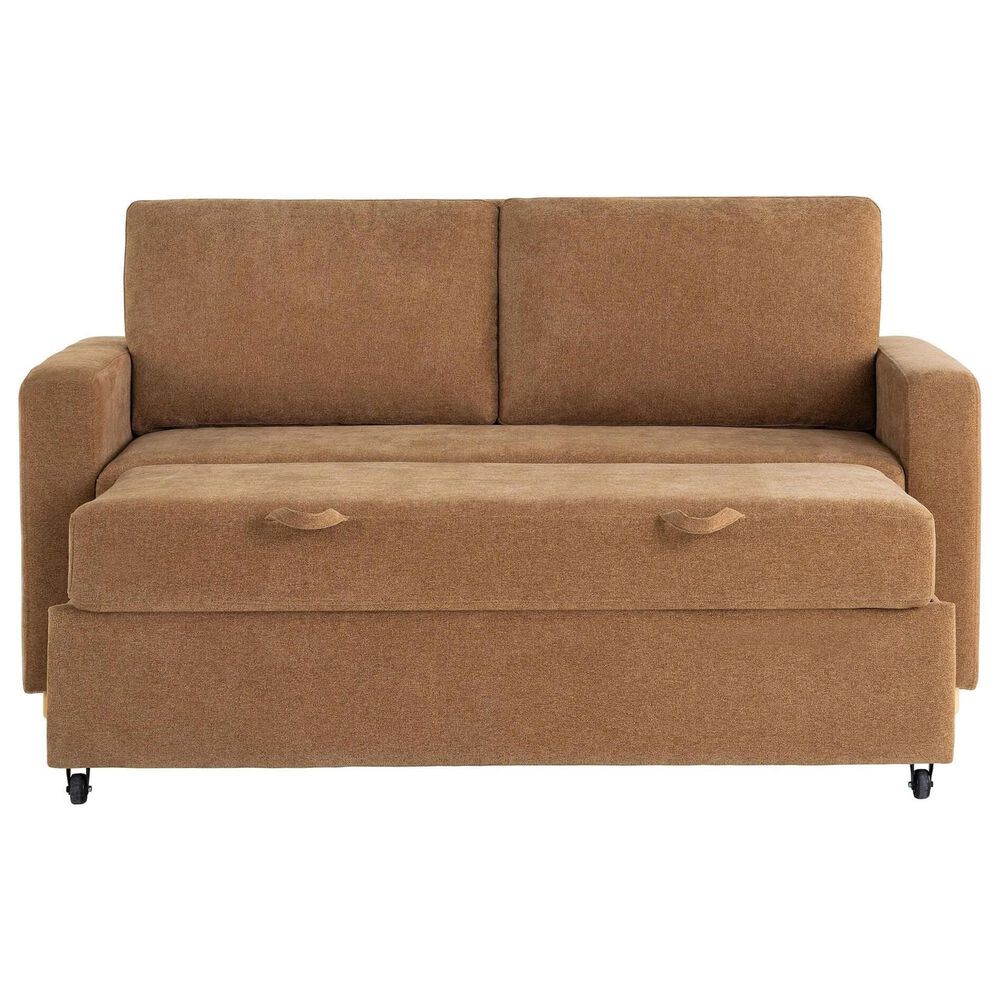 Lifestyle Solutions Tyler Convertible Sleeper Sofa in Rust, , large