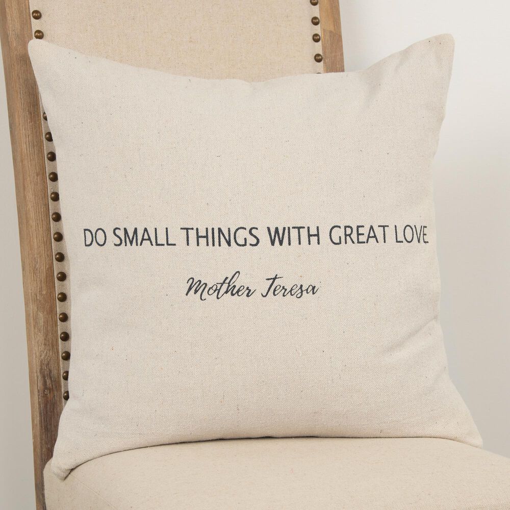 Rizzy Home Sentiment 20" Poly Filled Pillow in Natural, , large