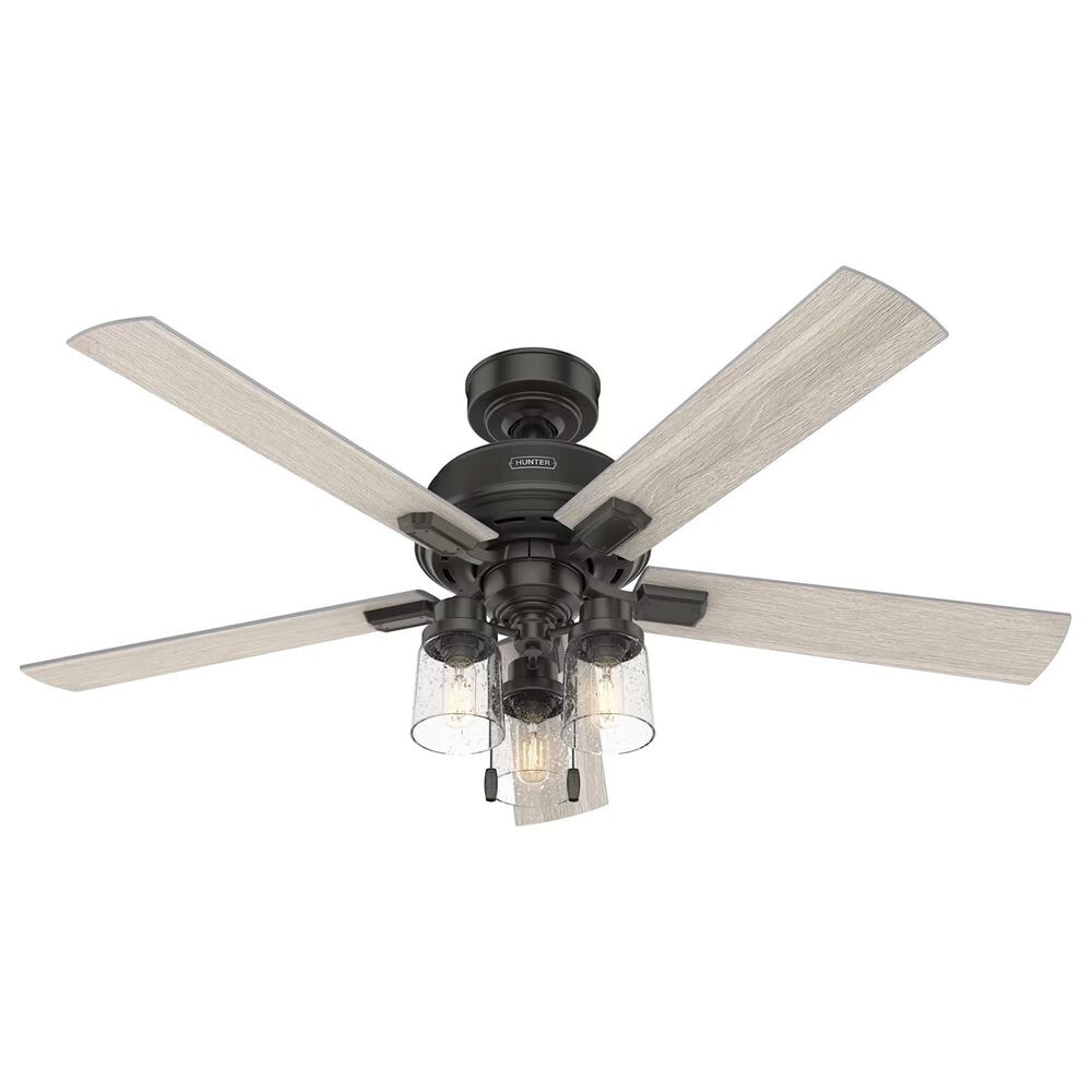 Hunter Hartland 52" Ceiling Fan with LED Lights in Noble Bronze, , large