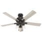 Hunter Hartland 52" Ceiling Fan with LED Lights in Noble Bronze, , large