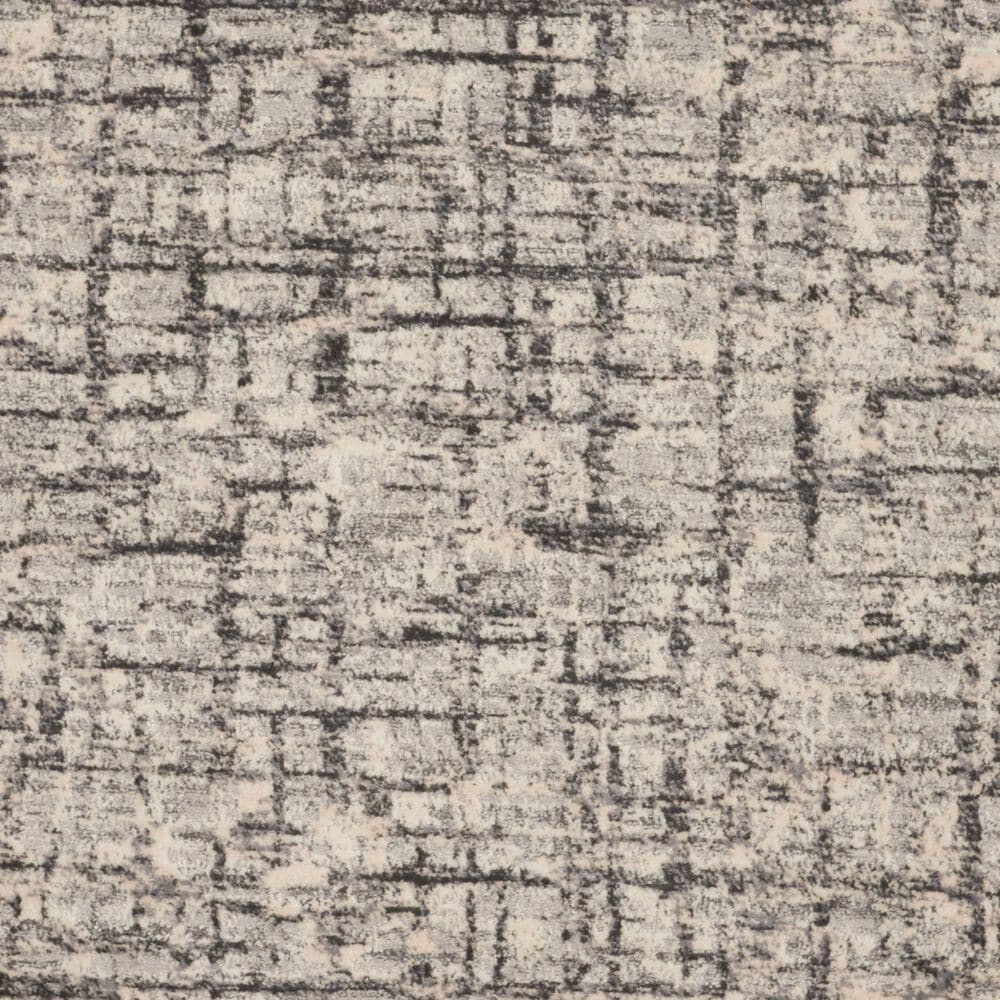 Nourison Rush 4&#39; Round Ivory and Grey Area Rug, , large