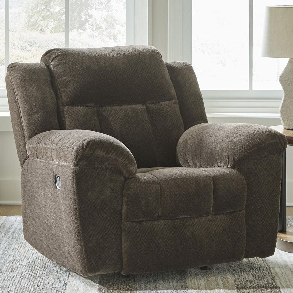 Ashley Frohn Manual Rocker Recliner in Chocolate, , large