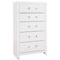 Ashley Maeling Queen Panel Bed with Dresser, Chest, and Two Nightstands in Matte White, , large