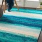 Surya Paramount 7"10" x 11"2" Teal, Aqua, Navy, Taupe and Cream Area Rug, , large