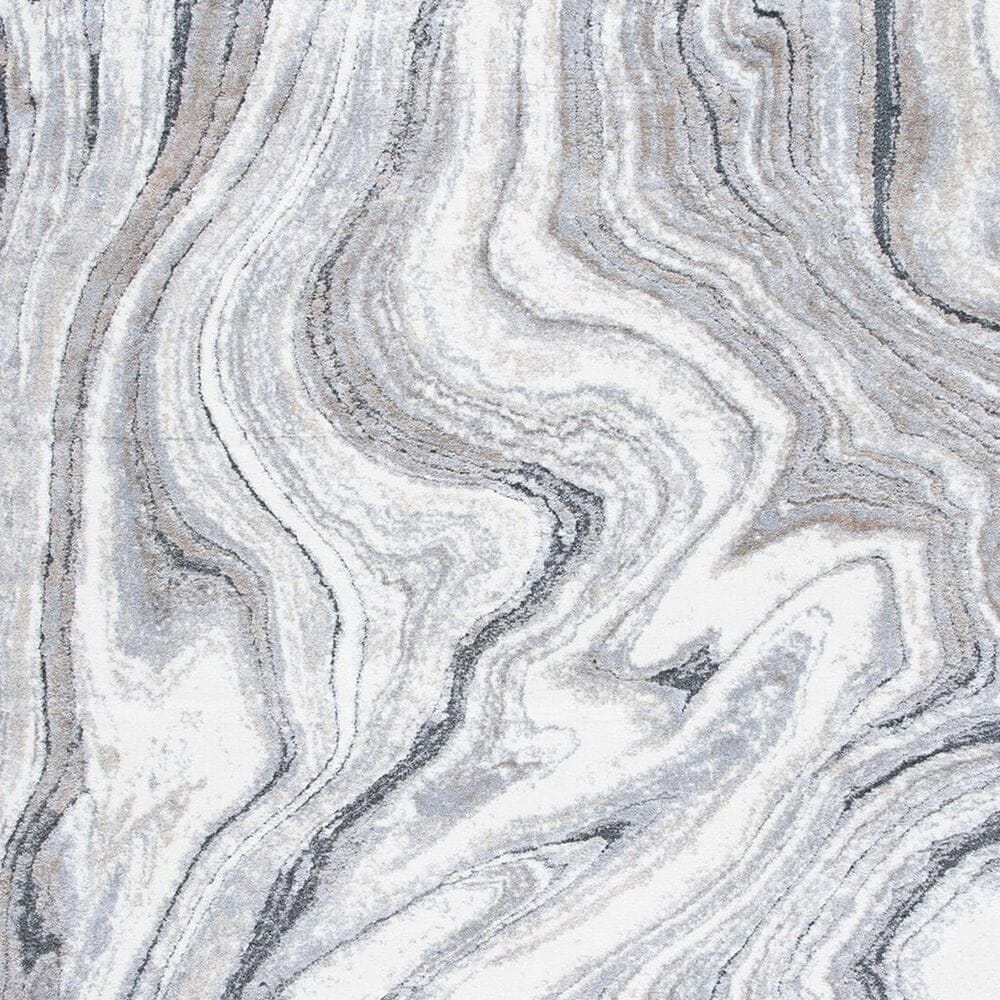 Safavieh Cyrus Shag CYR120G 6&#39;7&quot; Round Grey and Beige Area Rug, , large