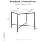 Furniture of America Lalia End Table with Tempered Glass Top and Bullnose Edge in Gun Metal, , large
