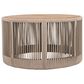 Hearth and Haven 2-Piece Outdoor Coffee Table and Side Table Set with Woven Rope Design in Beige and Teak, , large