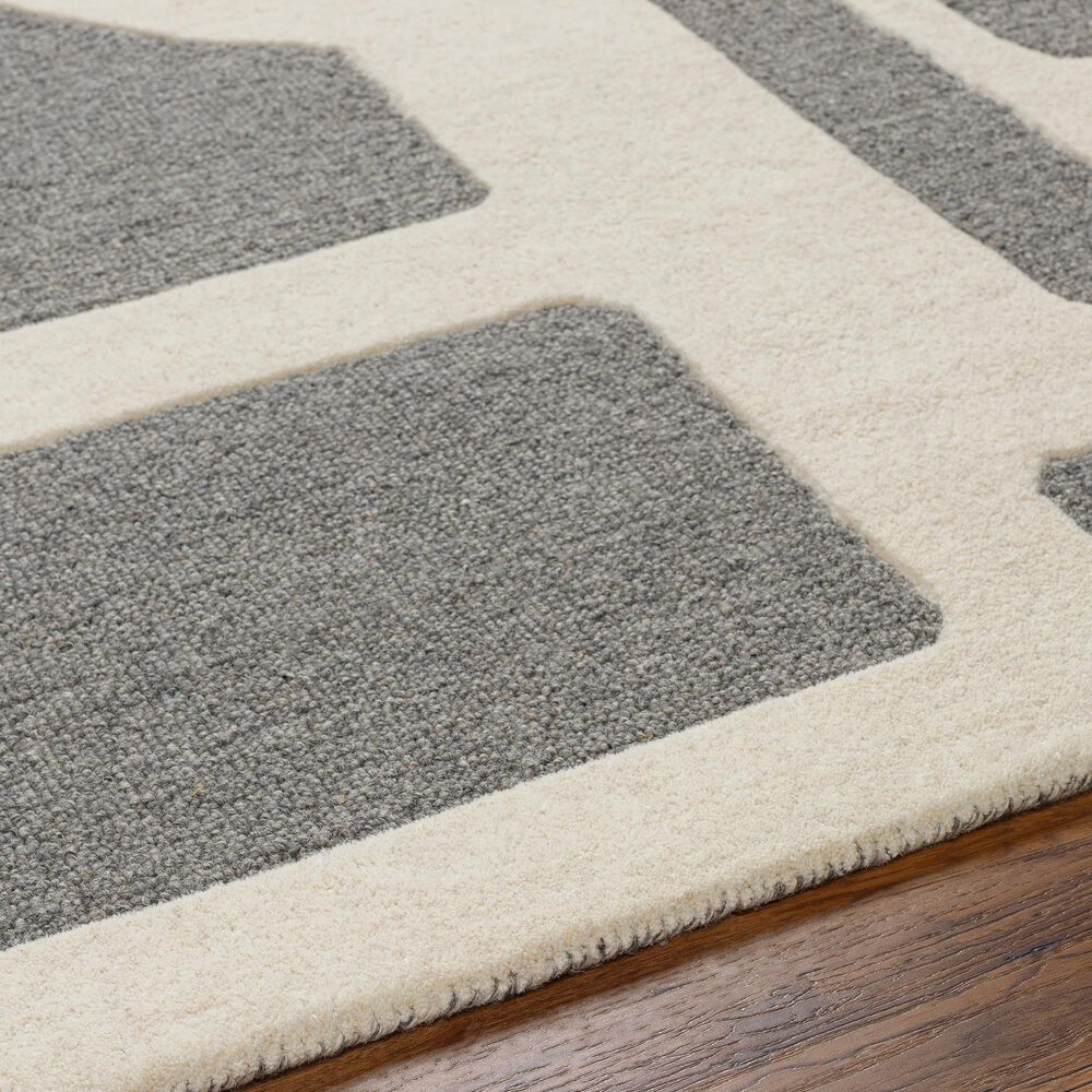 Surya Brook 2&#39; x 3&#39; Charcoal and Beige Area Rug, , large