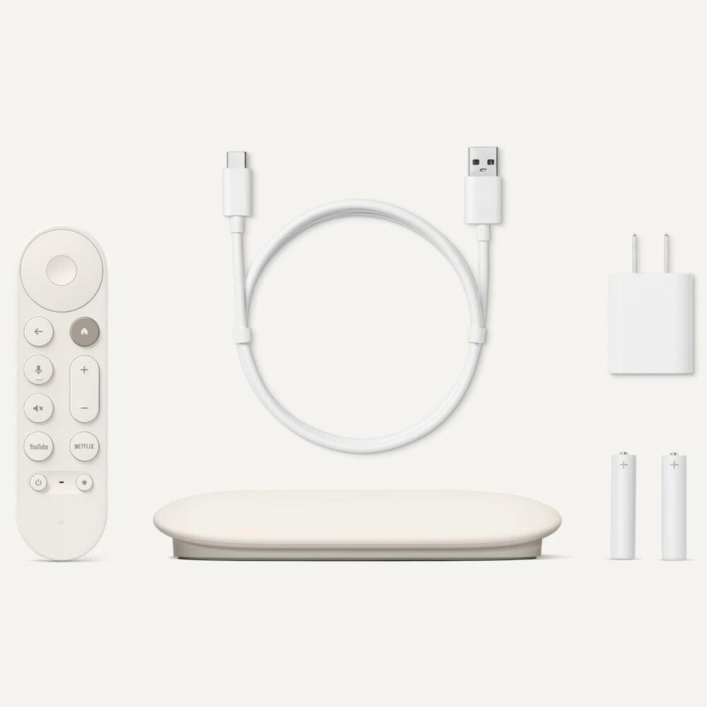 Google TV Streamer &#40;4K&#41; with Voice Remote in Porcelain, , large