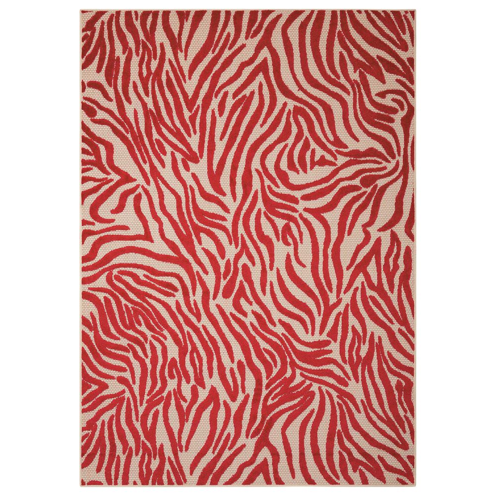 Nourison Aloha ALH04 9'6" x 13' Red Area Rug, , large