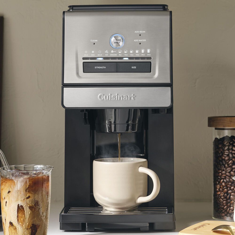 Cuisinart Custom Grind and Brew Single-Cup Coffee Maker in Black Stainless, , large