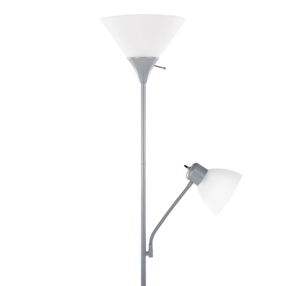 Grandview Gallery Dual Shade Floor Lamp in Silver, , large