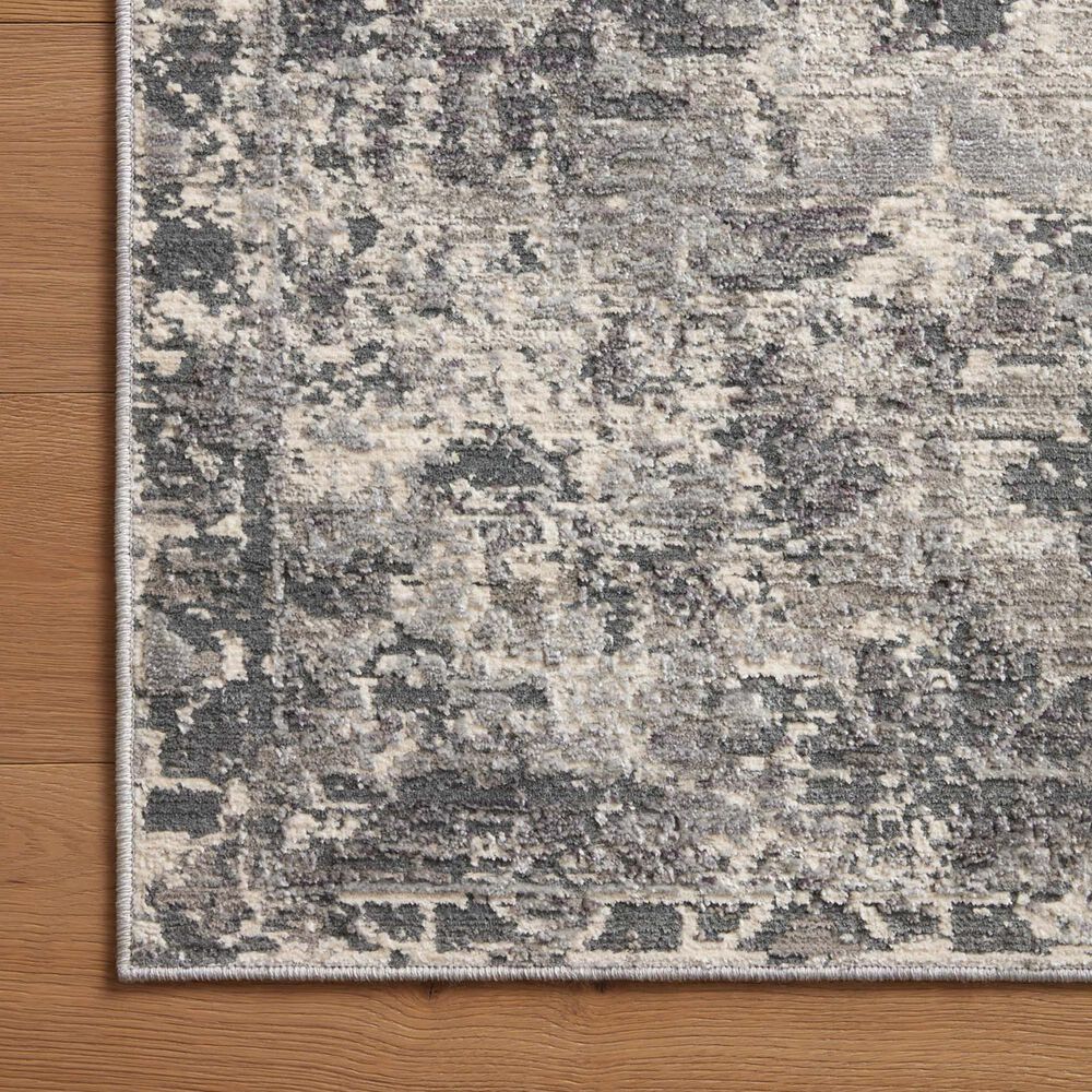 Loloi Indra 2&#39;6&quot; x 8&#39; Charcoal and Silver Runner, , large