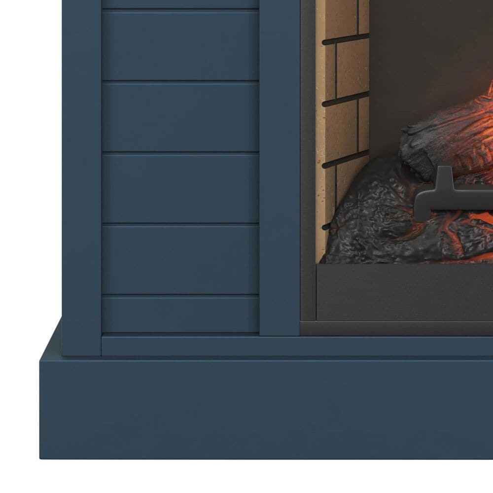 Legends Home Washington Fireplace Mantel with Fireplace Insert in Blue Denim and Whiskey, , large