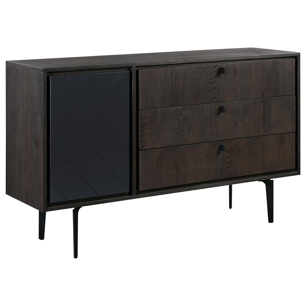 Blue River Cross 3-Drawer Dresser in Dark Gray, , large