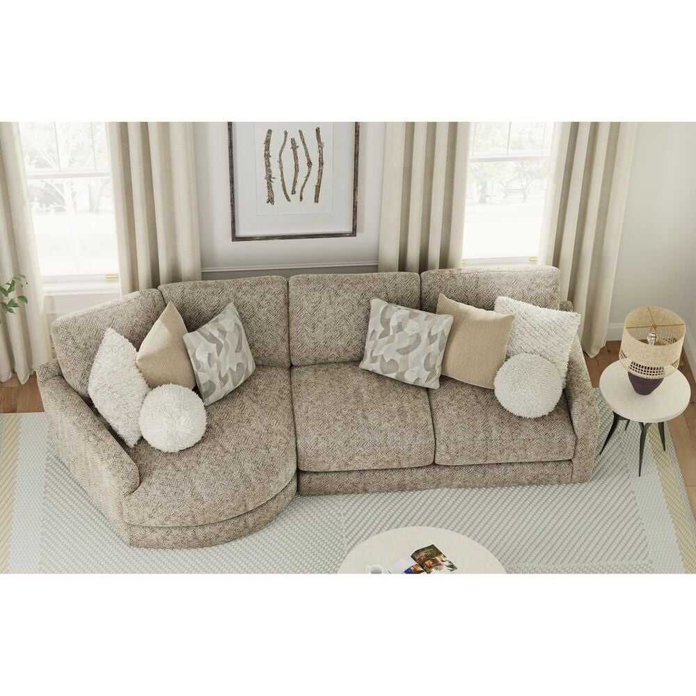 Hartsfield Turner 2-Piece Stationary Left Facing Sectional with Piano Wedge in Mushroom, , large