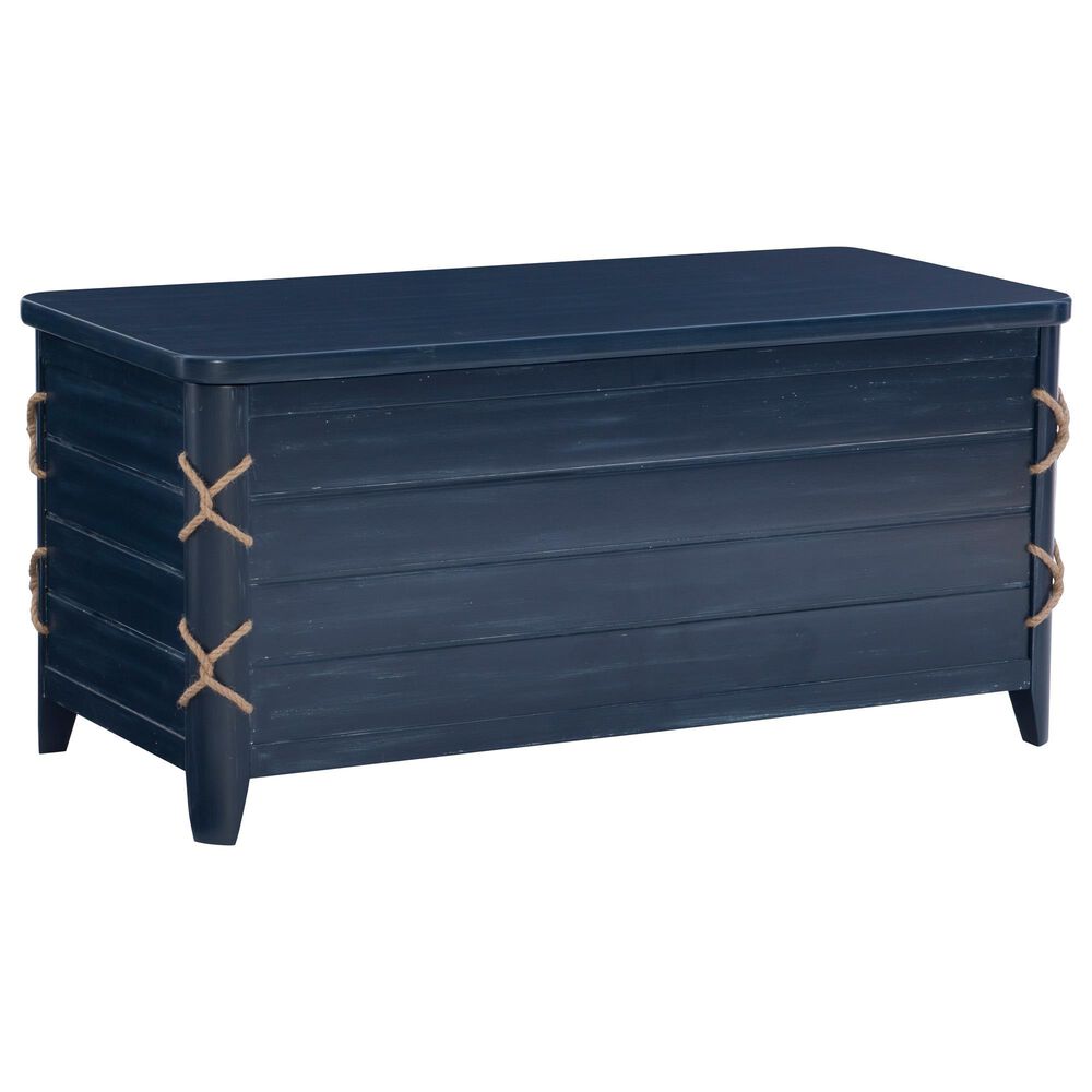 Linon Home Decor Brosnan Rope Cedar Chest in Blue, , large