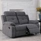 Titanic Furniture Bellinda Manual Reclining Loveseat in Gray, , large