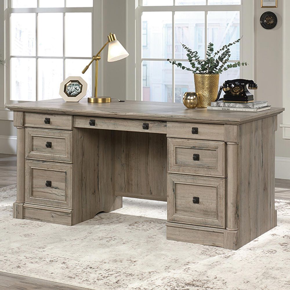 Sauder Palladia Executive Desk in Split Oak, , large