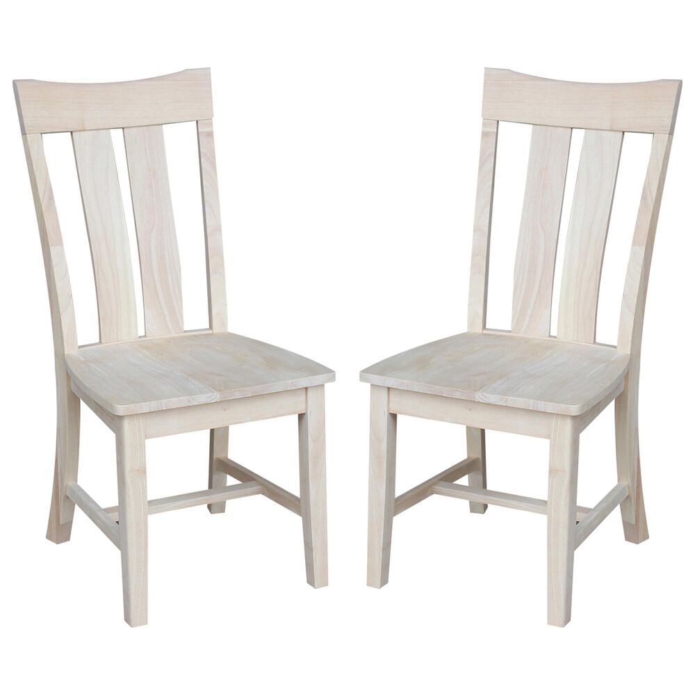 International Concepts Ava Chair in Unfinished (Set of 2), , large