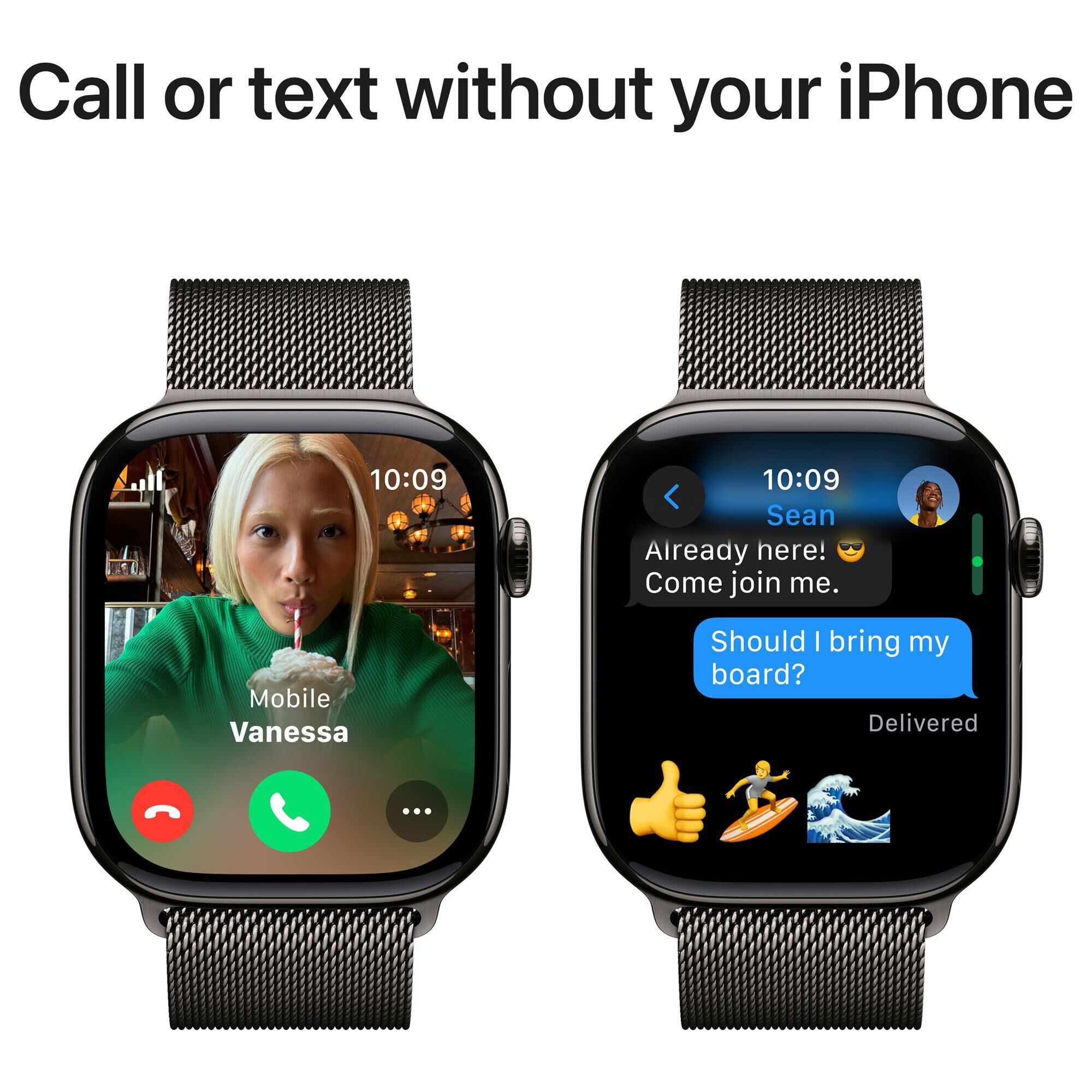Can you call and text on apple watch series 2 shop