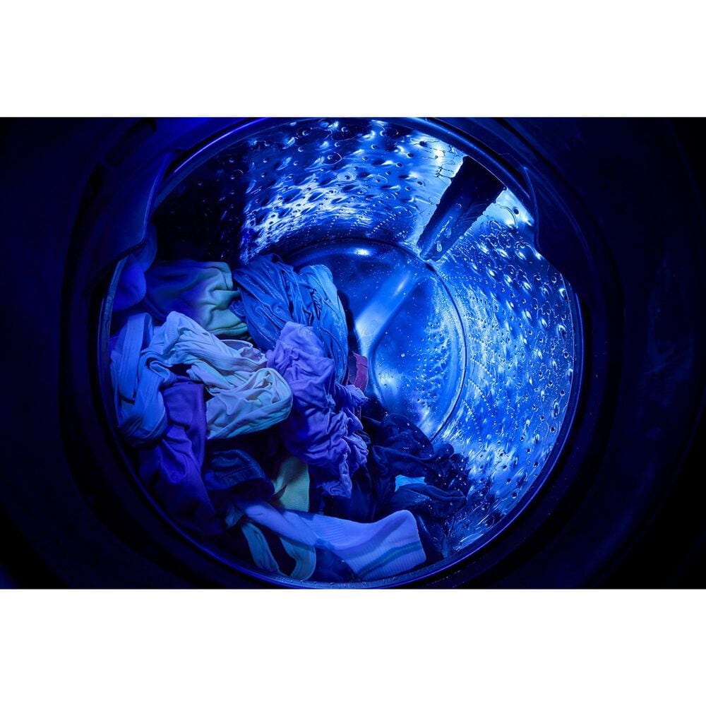 Whirlpool 4.5 Cu. Ft. Smart Front Load Washer and 7.4 Cu. Ft. Gas Dryer Stack Laundry in Radiant Silver, , large