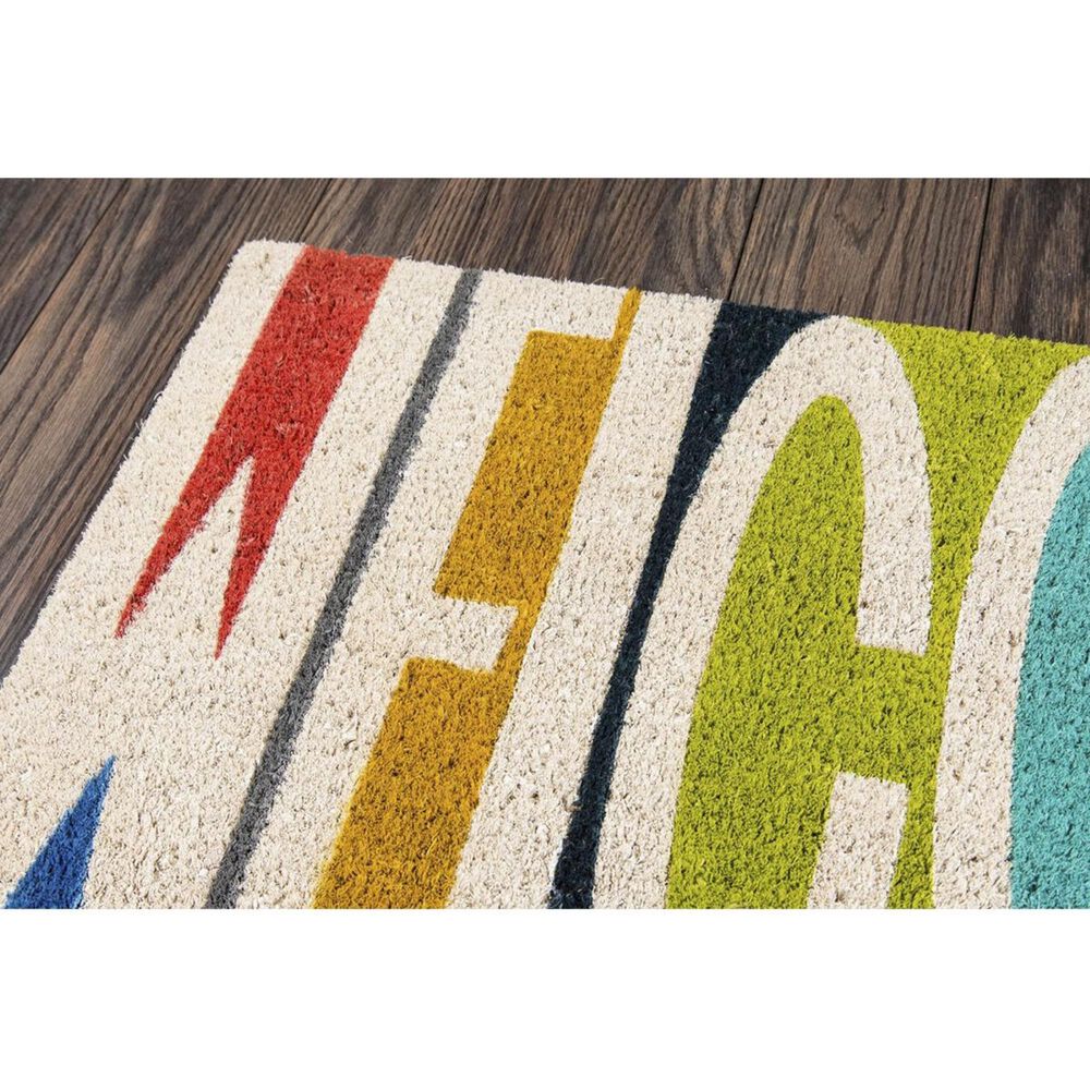 Novogratz Aloha Welcome ALO-3 1&#39;6&quot; x 2&#39;6&quot; Multicolor Door Mat, , large