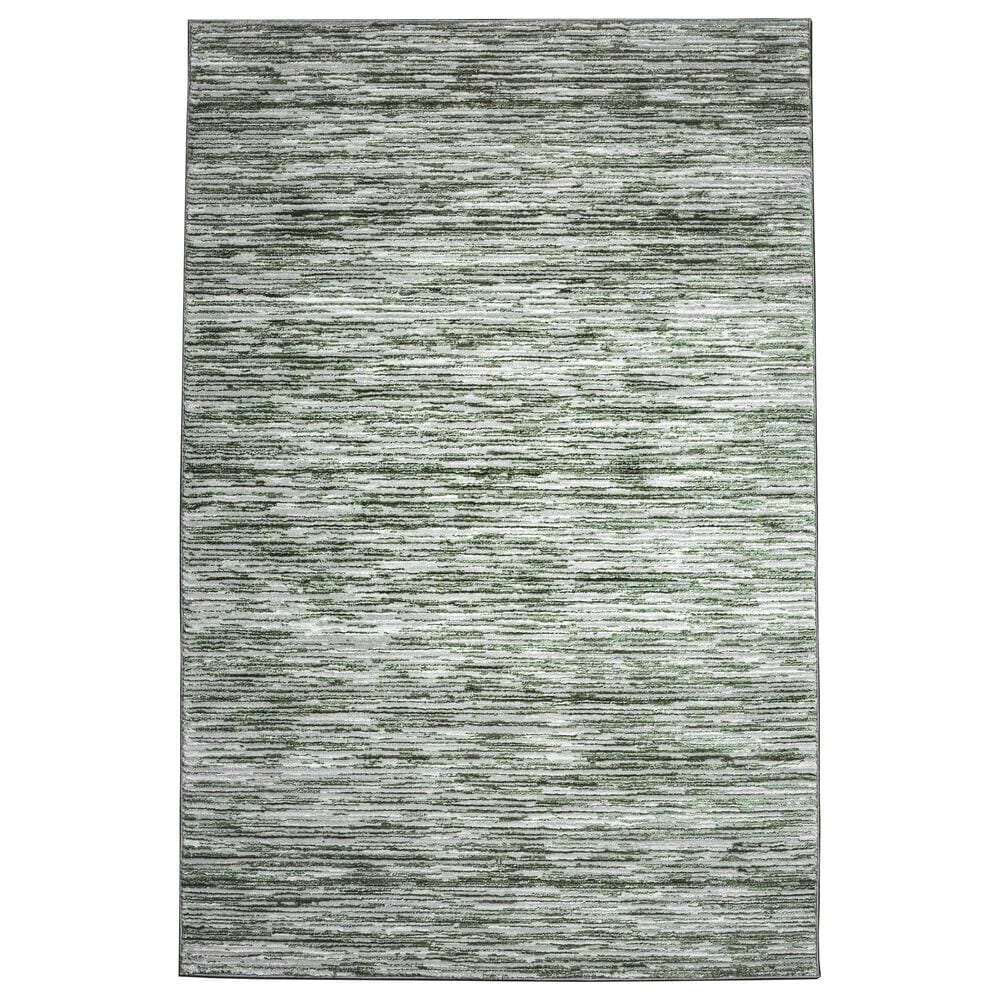 Radici USA Davide Striped 7"10" x 10"6" Green Area Rug, , large