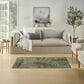 Nourison Garden Oasis GOA02 Ivory and Green 3" x 5" Indoor/Outdoor Area Rug, , large