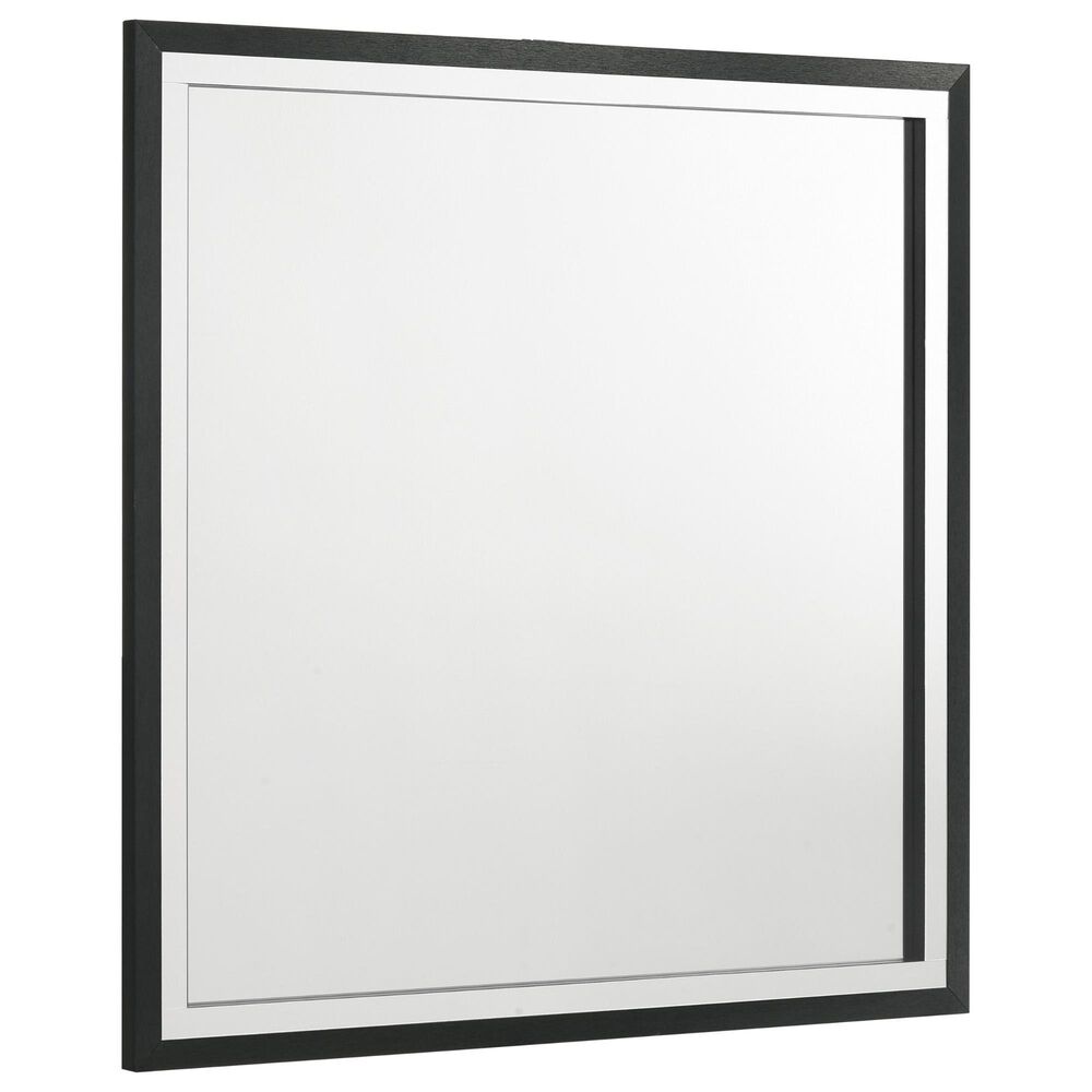 Coaster Lucia Dresser Mirror in Black and Chrome, , large