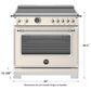 Bertazzoni Heritage 5.7 Cu. Ft. Freestanding Dual Fuel Range in Avorio, , large