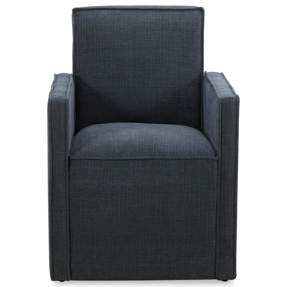 Interlochen Arm Chair with Casters in Selene Indigo, , large