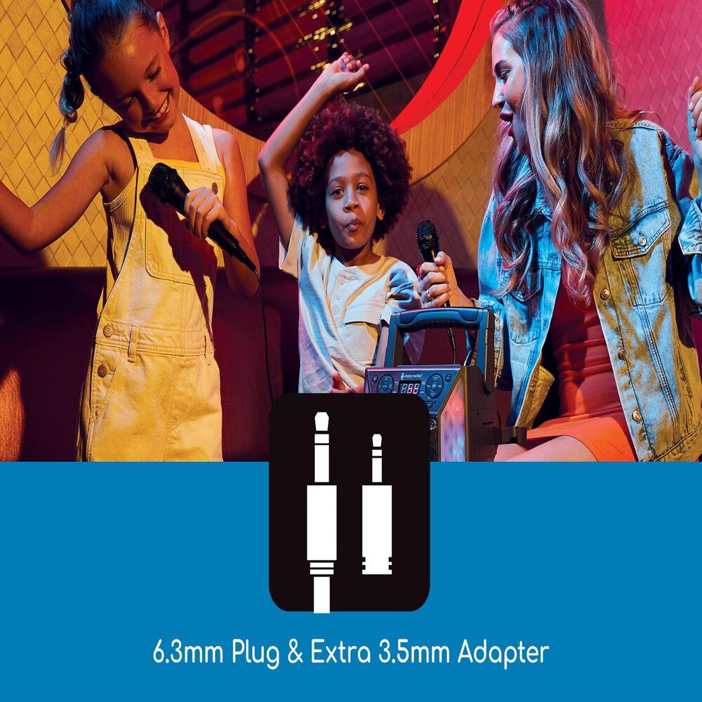 Singing Machine Wired Microphone in Black, , large
