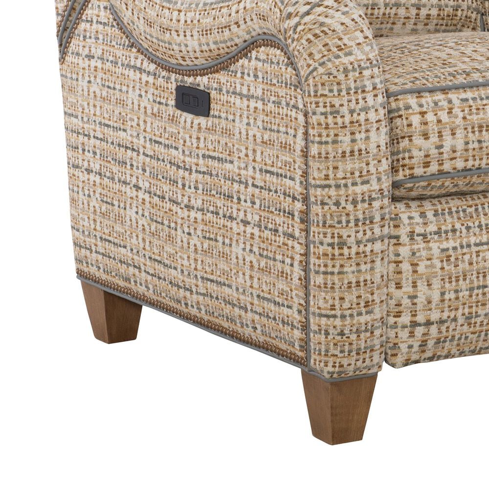 Bradington-Young Kashton 3-Way Double Power Lounger Recliner in Straw and Gray, , large