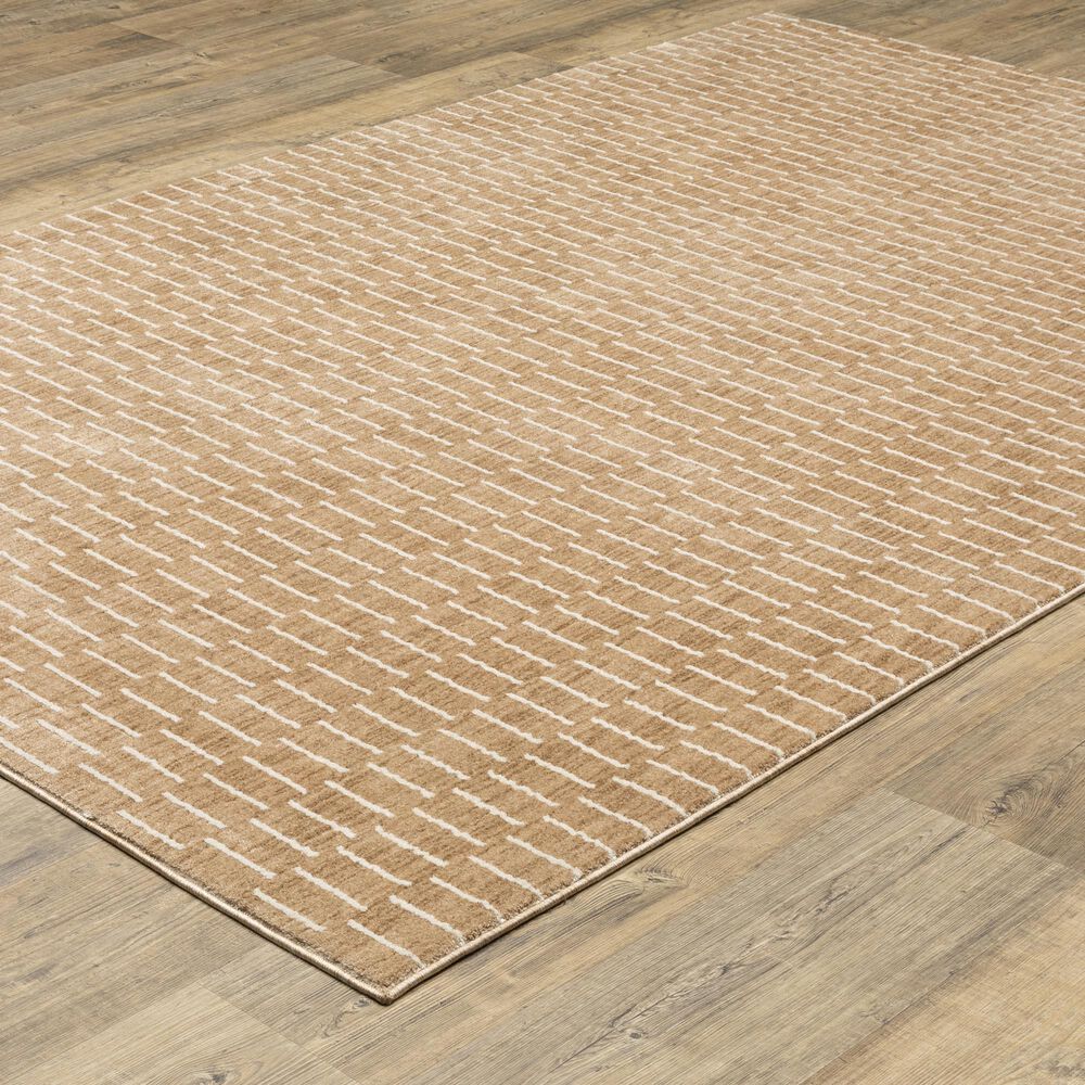 Oriental Weavers Oliver Rust and Beige 9'10" x 12'10" Area Rug, , large