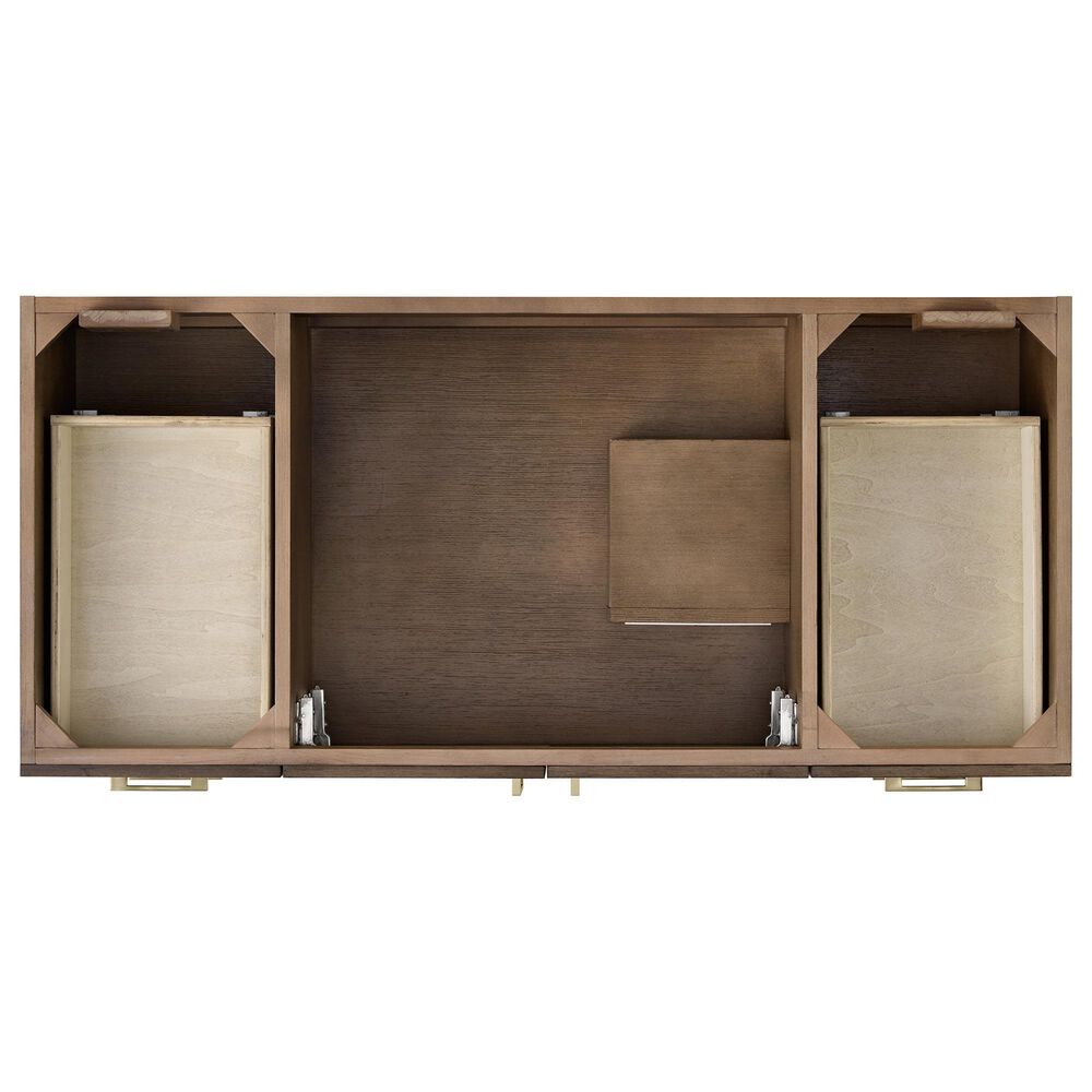37B Mauri 48" Single Bathroom Vanity with Metal Base in Walnut Drift with High-Profile 4" White Composite Stone Top, , large