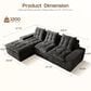 HOMLUX 2-Piece Left Facing Sectional with Chaise in Gray, , large