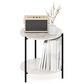HOMLUX 2-Tier Side End Table in Marble White and Black, , large