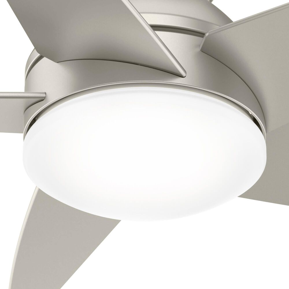 Hunter Isotope Low Profile 44&quot; Ceiling Fan with LED Light in Matte Nickel, , large