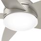 Hunter Isotope Low Profile 44" Ceiling Fan with LED Light in Matte Nickel, , large
